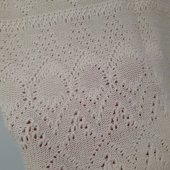 Vintage Open Weave Cropped Cotton Tank - Picture 3 of 5